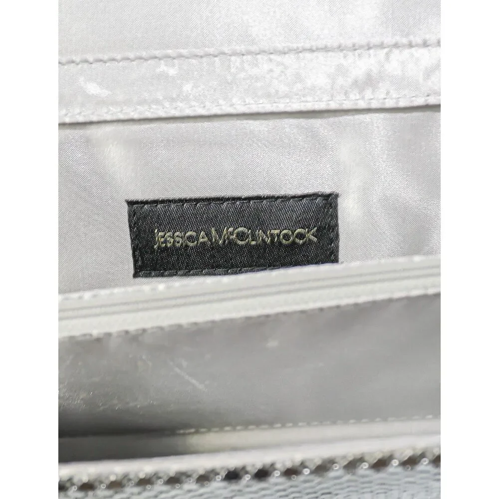 Vintage Jessica McClintok Chainmail Metal Clutch‎ Purse Wedding Bridal Bag